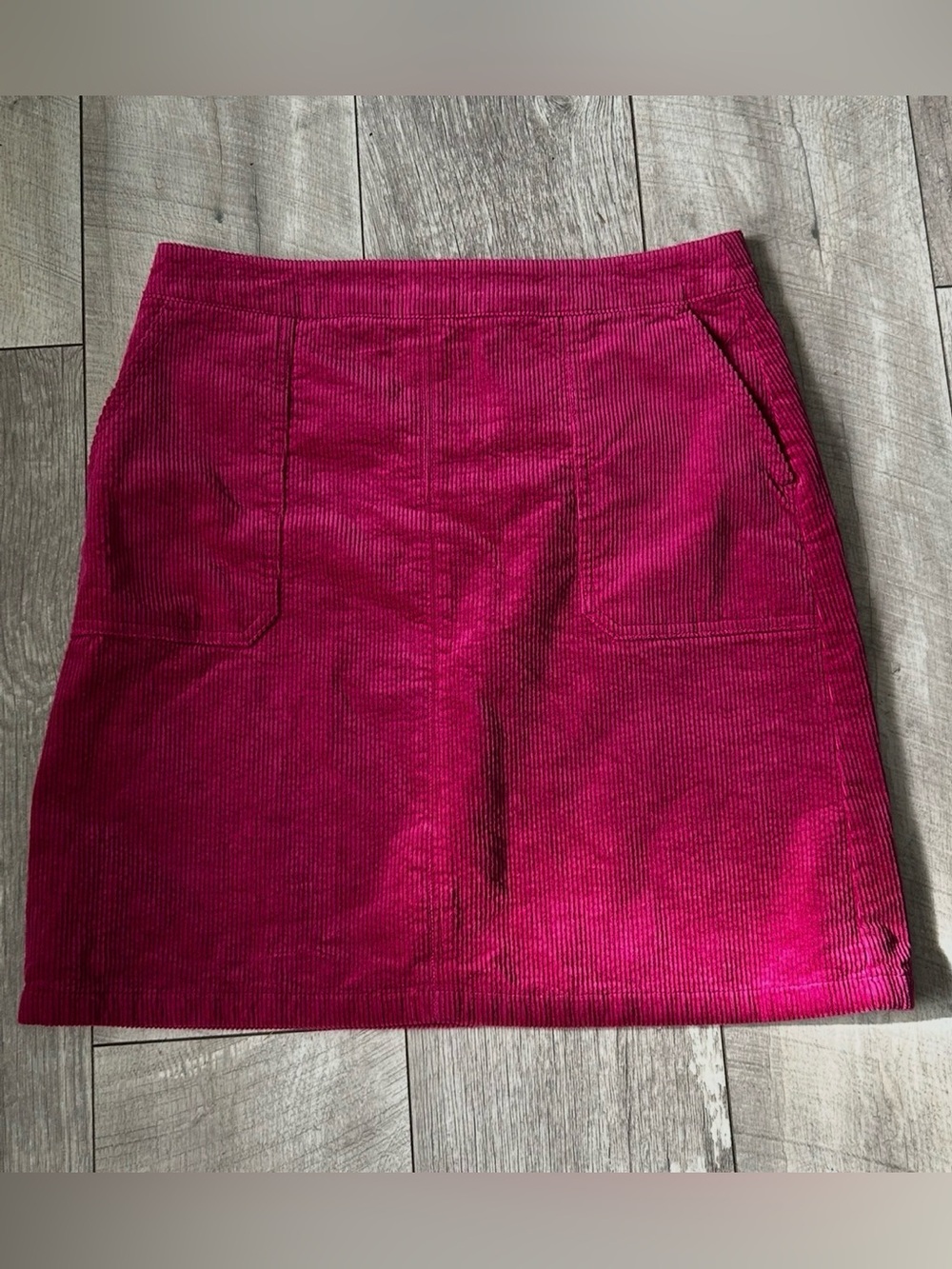 Boden Deep Raspberry Corduroy Midi Skirt